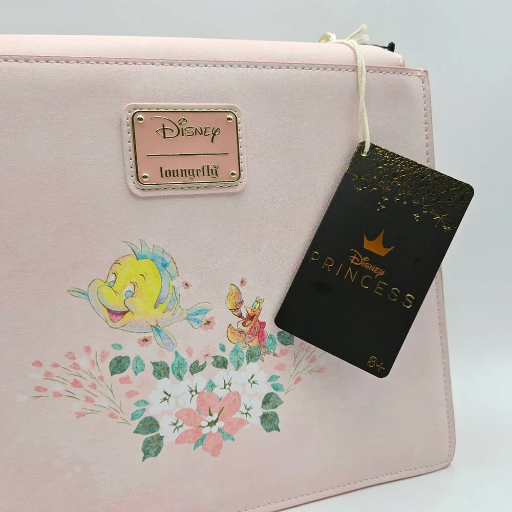 Loungefly Disney The Little Mermaid Ariel Floral Crossbody Bag - Picture 9 of 12